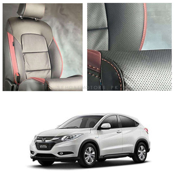Honda Vezel Breathable Black Red Seat Covers - Model 2013-2021