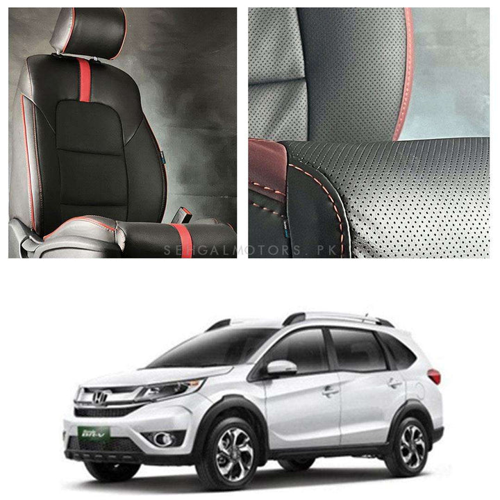 Honda BRV Type R Black Red Seat Covers - Model 2017-2021