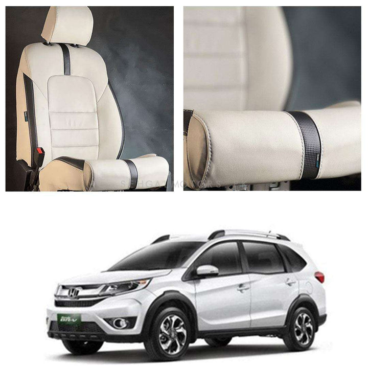 Honda BRV Type R Beige Black Seat Covers - Model 2017-2021