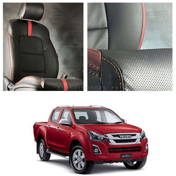 Isuzu D-Max Type R Black Red Seat Covers - Model 2018-2021