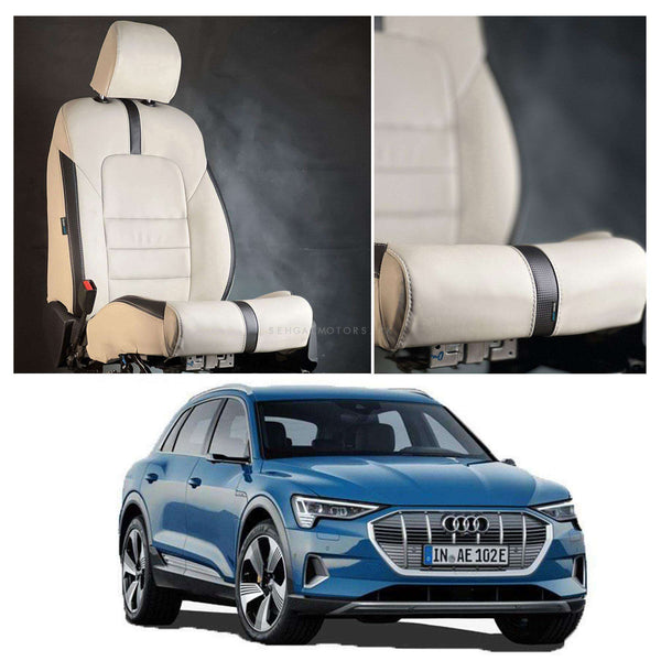 Audi E Tron Type R Beige Black Seat Covers - Model 2020-2025