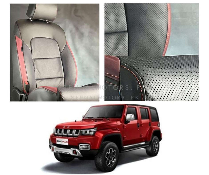 BAIC BJ40 Breathable Black Red Seat Covers - Model 2021-2022