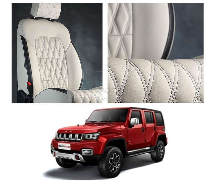 BAIC BJ40 Diamond Cut Beige Seat Seat Covers - Model 2021-2022