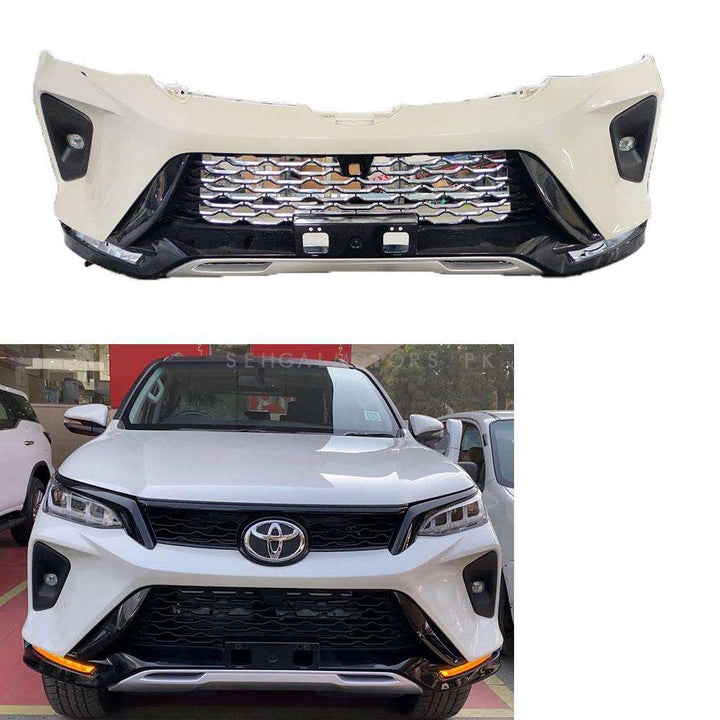 Toyota Fortuner Legender OEM Front Bumper With Lower Plate Without DRL - Model 2016-2022