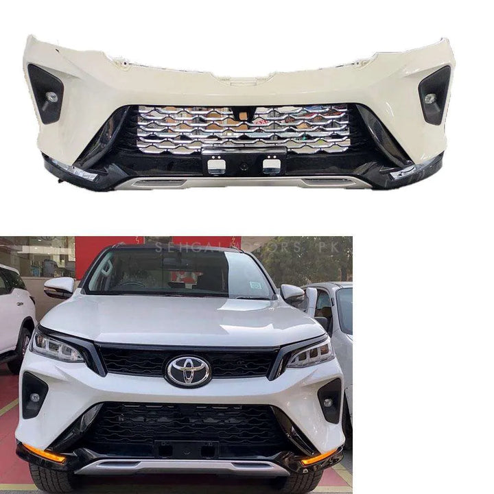 Toyota Fortuner Legender OEM Front Bumper With Lower Plate Without DRL - Model 2016-2022