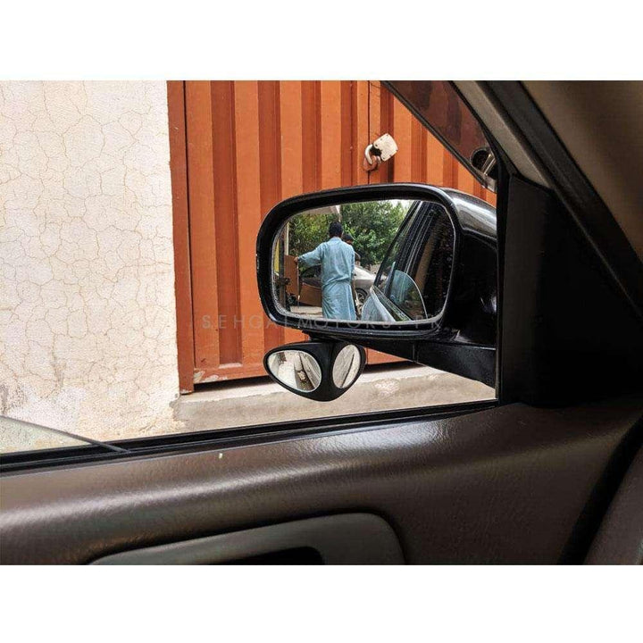 Adjustable Dual Angle Blind Spot Mirror For Side Mirror SehgalMotors.pk