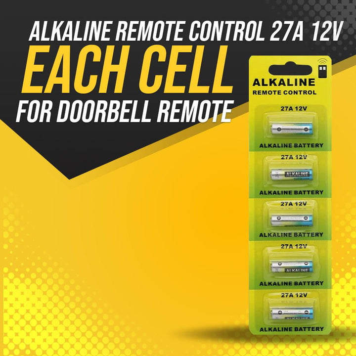 Alkaline Remote Control 27A 12V - Each Cell - For Doorbell Remote | Multiple Use Cell | Battery | Long Life Cell | Pencil Cell SehgalMotors.pk