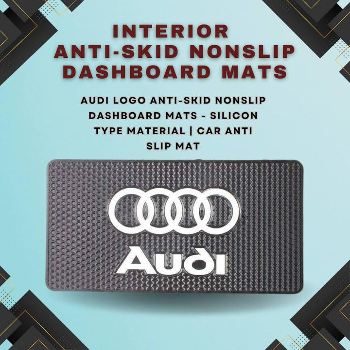 Audi Logo Anti-Skid Nonslip Dashboard Mats - Silicon Type Material | Car Anti Slip Mat SehgalMotors.pk