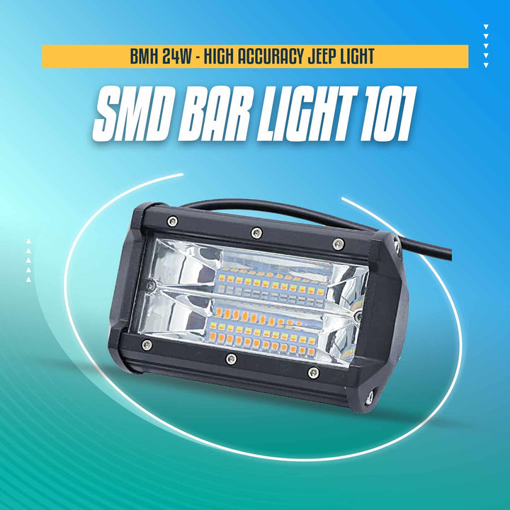 BMH 24w SMD Bar Light 101 - High Accuracy Jeep Light | Sharp Light | Jeep Decoration Light | Flood Spot Combo Beam Offroad Light Driving Fog Lamp SehgalMotors.pk