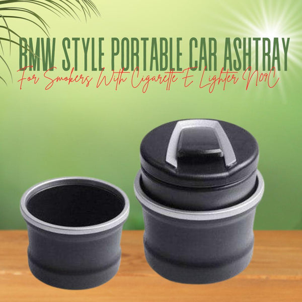 BMW Style Portable Car Ashtray For Smokers With LED Large SehgalMotors.pk