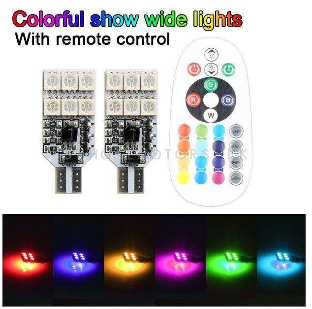 Big Version RGB Multi Color SMD Parking Light Flash with Remote SehgalMotors.pk