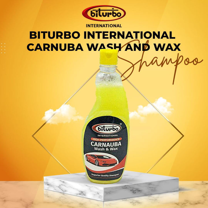 Biturbo International Carnuba Wash and Wax Shampoo 700 ML SehgalMotors.pk