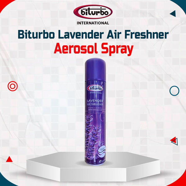 Biturbo Lavender Air Freshner - 300ML - Aerosol Spray | Car Perfume Fragrance SehgalMotors.pk