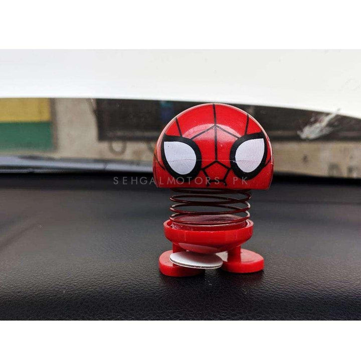 Bouncing Car Dashboard Smileys Emoji Emoticon Toy - Spider Man SehgalMotors.pk