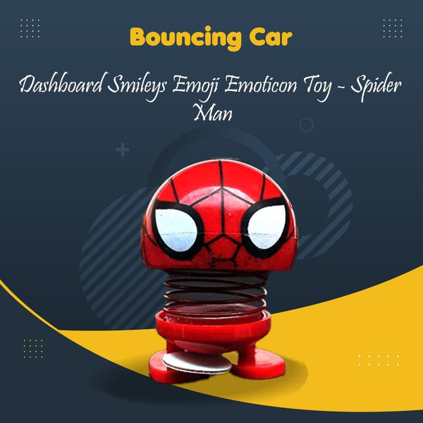 Bouncing Car Dashboard Smileys Emoji Emoticon Toy - Spider Man SehgalMotors.pk