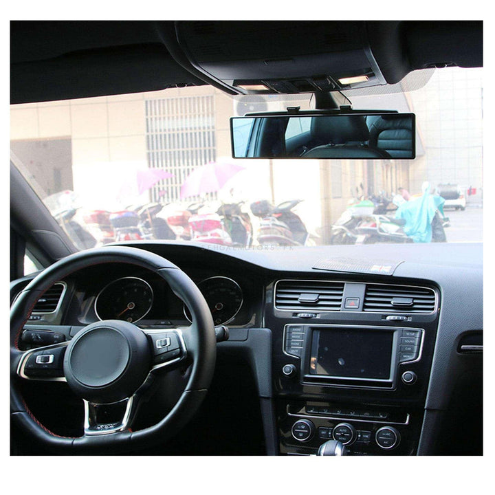 Broadway 270mm Wide Convex Interior Clip on Rear View Clear Mirror Universal SehgalMotors.pk