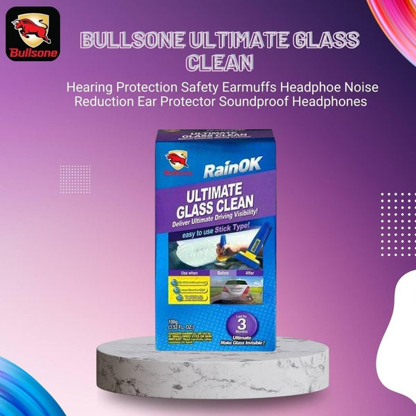 Bullsone Ultimate Glass Clean - Hearing Protection Safety Earmuffs Headphoe Noise Reduction Ear Protector Soundproof Headphones SehgalMotors.pk