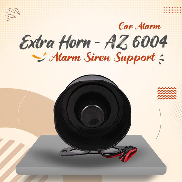 Car Alarm Extra Horn - AZ 6004 - Alarm Siren Support  | Air Horn Car Alarm | Siren Alarm SehgalMotors.pk