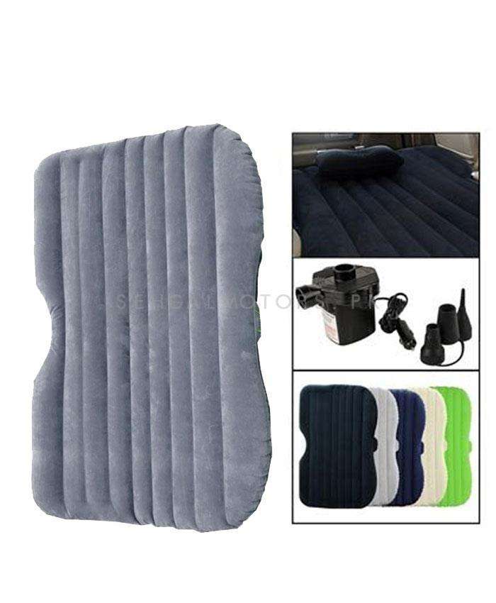 Car Back Seat Air Inflatable Mattress Portable Bed Grey SehgalMotors.pk