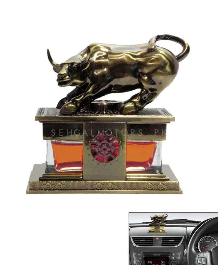 Car Decoration Bull Sculpture Car Perfume Fragrance For Dashboard V1 - Multi Color SehgalMotors.pk