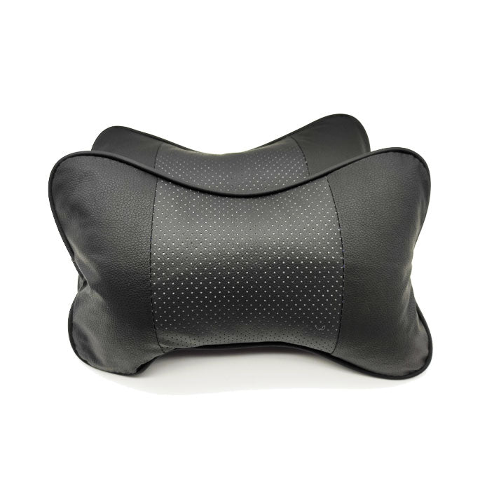 Car Leather Neck Rest Headrest Pillow Cushion Super Soft Memory Foam Black - Pair SehgalMotors.pk
