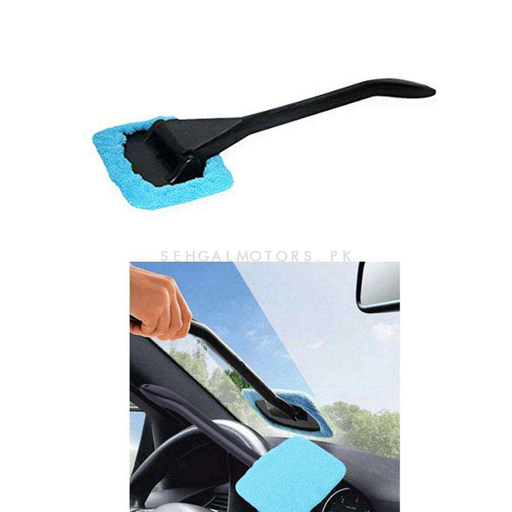 Car Multi Purpose Windshield Cleaner Screen Wiper with Microfiber - Multi Colors - Adjustable Head SehgalMotors.pk