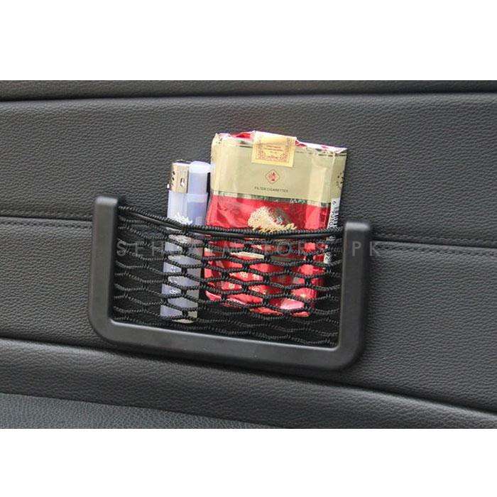 Car Net String Box Side Pocket Organizer Bags Baskets Mobile Phone Holder Small SehgalMotors.pk
