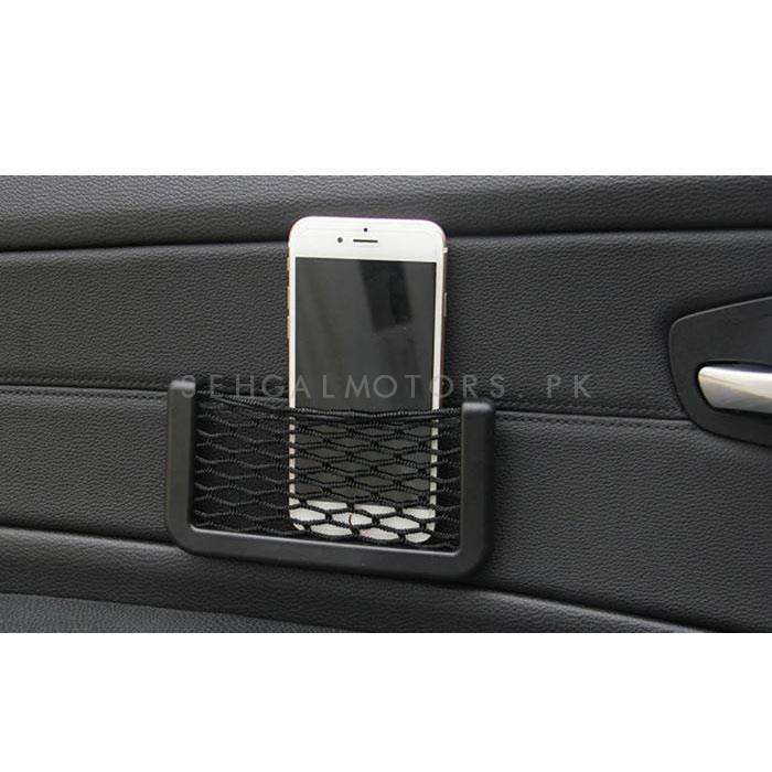 Car Net String Box Side Pocket Organizer Bags Baskets Mobile Phone Holder Small SehgalMotors.pk