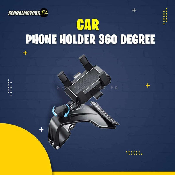 Car Phone Holder 360 Degree Mobile Holder - Car Dashboard Windscreen Mount Stand SehgalMotors.pk