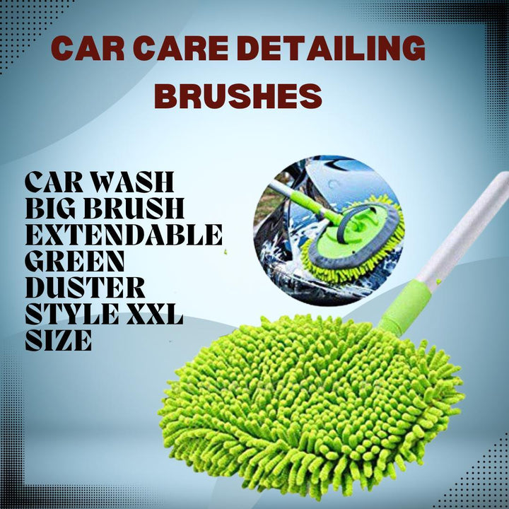 Car Wash Big Brush Extendable Green Duster Style XXL Size SehgalMotors.pk