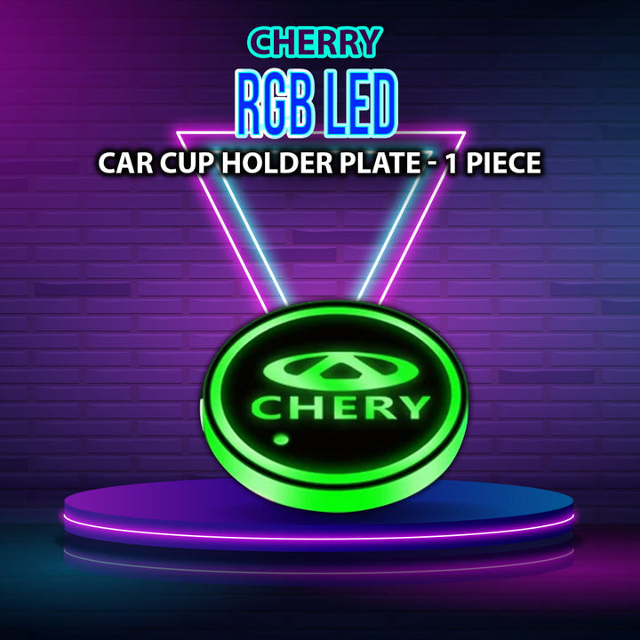 Cherry RGB LED Car Cup Holder Plate - 1 Piece SehgalMotors.pk