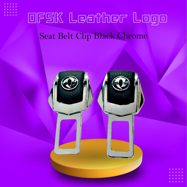 DFSK Leather Logo Seat Belt Clip Black Chrome SehgalMotors.pk