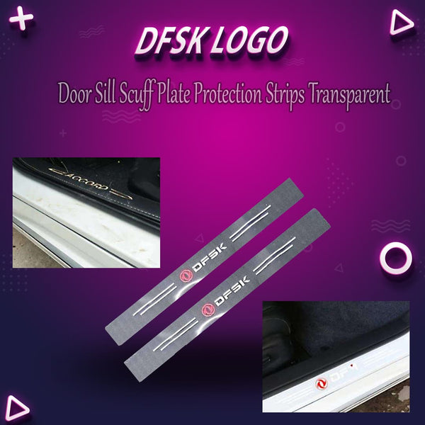 DFSK Logo Door Sill Scuff Plate Protection Strips Transparent SehgalMotors.pk
