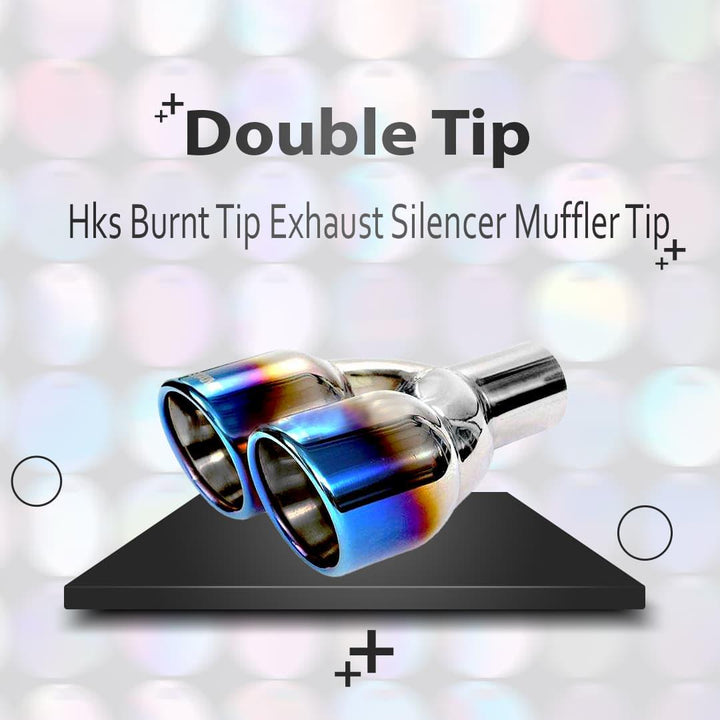 Double Tip Hks Burnt Tip Exhaust Silencer Muffler Tip SehgalMotors.pk