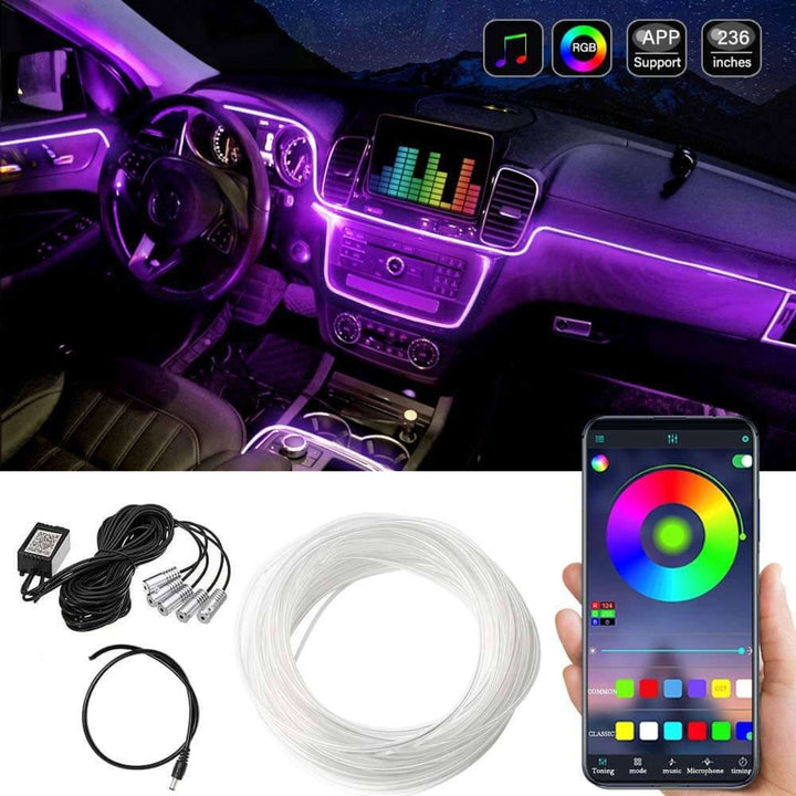 EL Glow Wire for Interior / Dashboard LED Light 5 Points - Multi SehgalMotors.pk