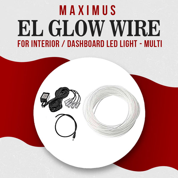EL Glow Wire for Interior / Dashboard LED Light 5 Points - Multi SehgalMotors.pk