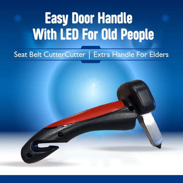 Easy Door Handle With LED For Old People - Seat Belt Cutter | Extra Handle For Elders SehgalMotors.pk