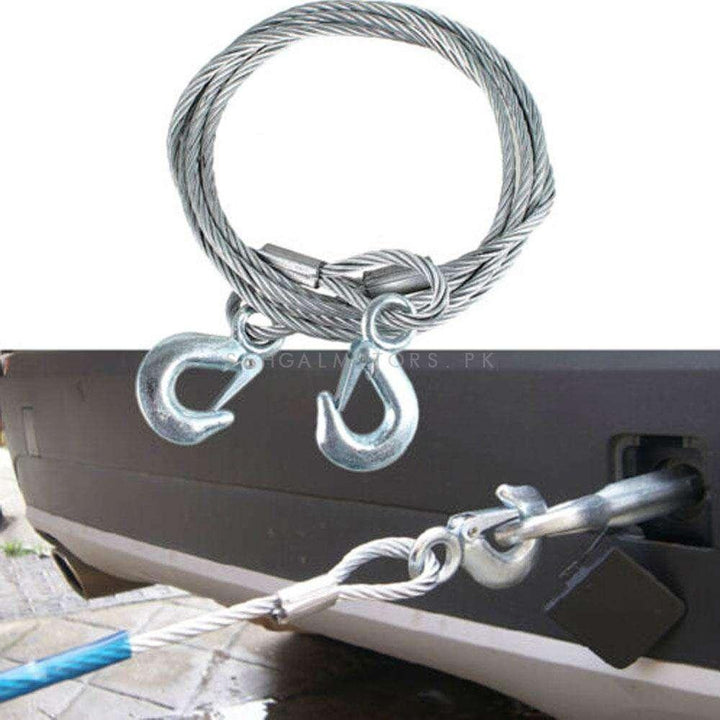 Emergency Towing Steel Wire Rope - Tow Hook Rope Belt | Car Towing Belt SehgalMotors.pk
