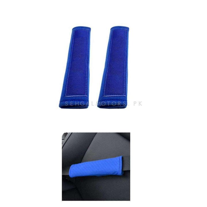 Fancy Sporty Seat Belt Covers Blue Color - Seat Belt Covers | Seat Belt Shoulder Cover Pads SehgalMotors.pk