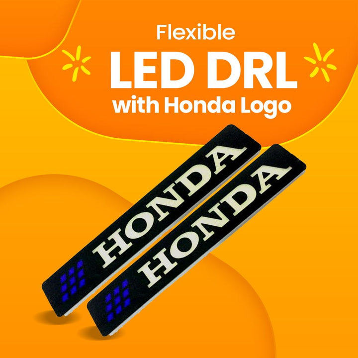 Flexible LED DRL with Honda Logo - Pair - Daytime Running Lights | Car Styling Led Day Light | DRL Lamp SehgalMotors.pk