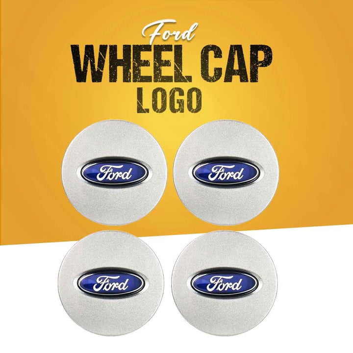Ford Wheel Cap Logo - 4 pieces - Center Hub Badge SehgalMotors.pk
