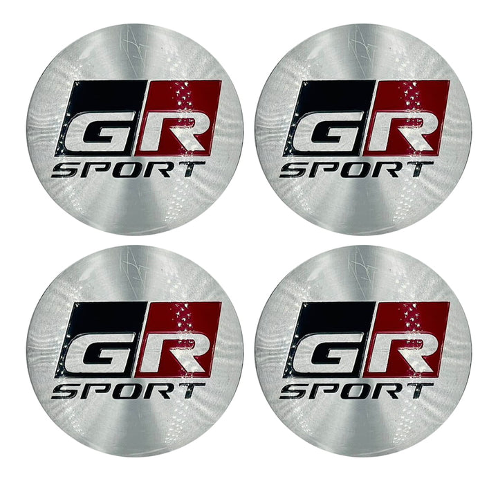 GR Sport Wheel Cap Logo Chrome - 4 Pieces - Center Hub Badge SehgalMotors.pk