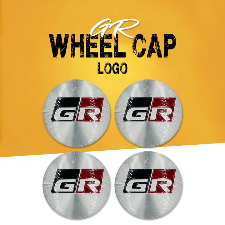 GR Wheel Cap Logo - 4 Pieces - Center Hub Badge SehgalMotors.pk
