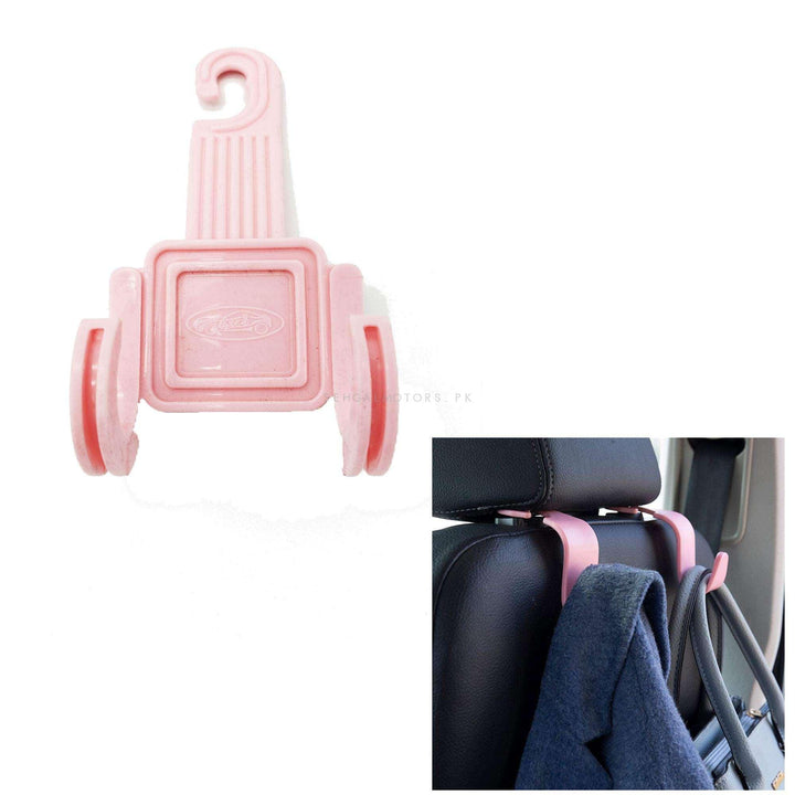 Handy Headrest Hook for Hanging - Pink SehgalMotors.pk