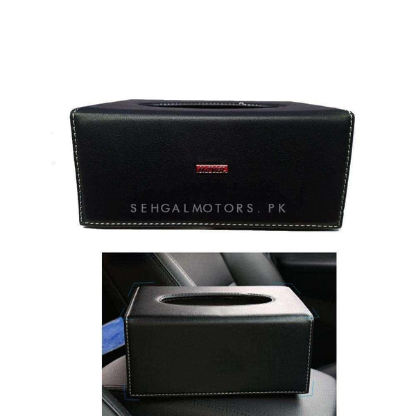 Haval Leather Car Tissue Holder Case Box 9CM Black SehgalMotors.pk