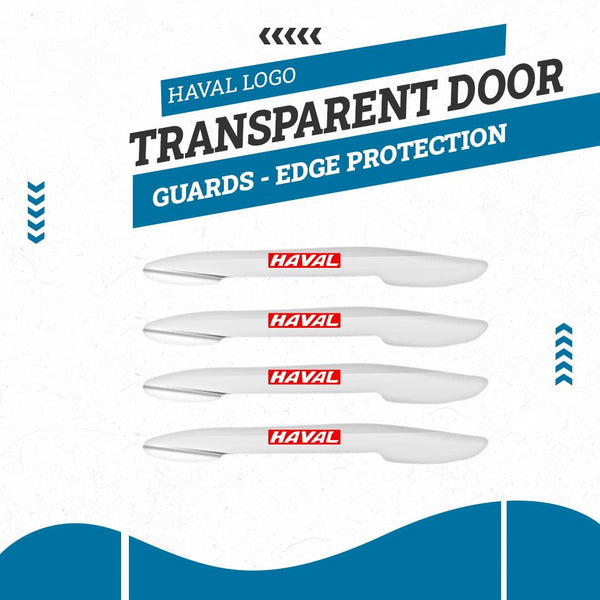 Haval Logo Transparent Door Guards - Edge Protection Anti-Scratch Buffer Strip SehgalMotors.pk