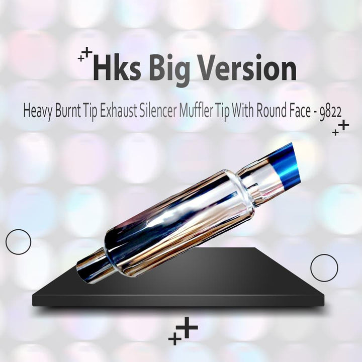 Hks Big Version Heavy Burnt Tip Exhaust Silencer With Round Face - 9822 SehgalMotors.pk