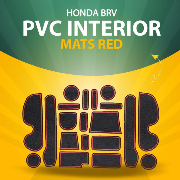Honda BRV PVC Interior Mats Red - Model 2017-2021 SehgalMotors.pk