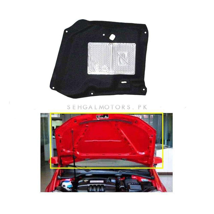 Honda City 5D Black Bonnet Liner Cover V2 - Model 2009-2021 - Protector Lid Garnish Bonnet Namda SehgalMotors.pk