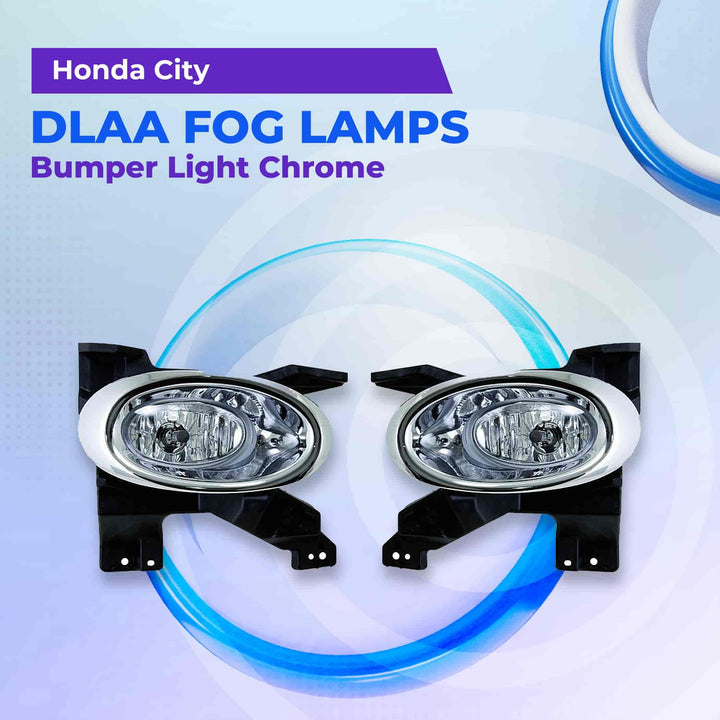 Honda City DLAA Fog Lamps Bumper Light Chrome - Model 2008-2014 - HD336E SehgalMotors.pk